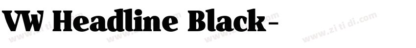 VW Headline Black字体转换